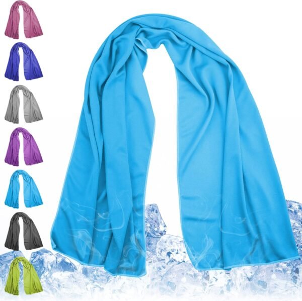 Cooling Towels 43.3" x 15.7" - Ice Towel, Sweat Towel, Cooling Towels for Neck & Face & Cooling Neck Wraps for Summer Heat - Neck Cooler for Quick Cool Down for Gym, Running, Golf, Yoga & Sports