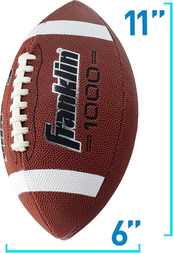 Franklin Sports Kids Junior Football – Grip-Rite 100 Youth Junior Size Rubber Footballs